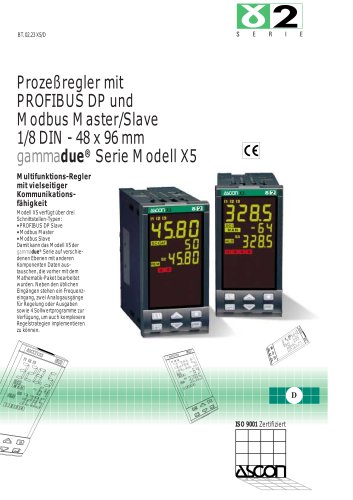 Prozefôregler mit PROFIBUSDPund Modbus Master/Slave