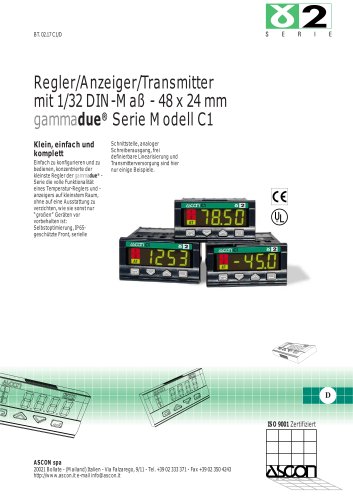 Regler / Anzeiger / Transmitter 1/32 DIN - 48 x 24 mm