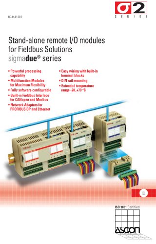 Stand-alone Remote I/Os - Sigma I/O Series