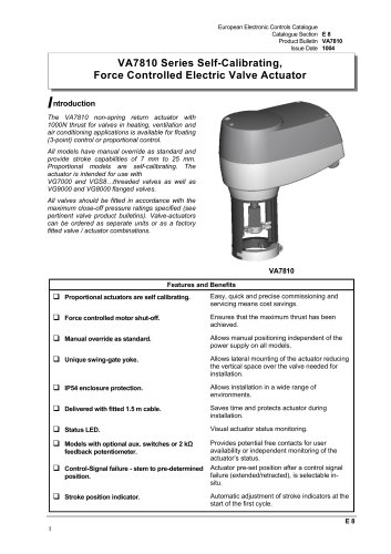 VA7810 Series Self-Calibrating