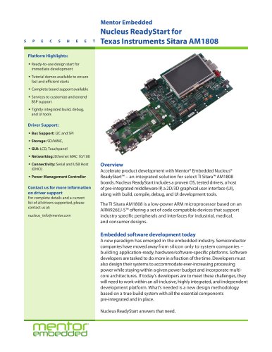 Nucleus ReadyStart? for TI Sitara