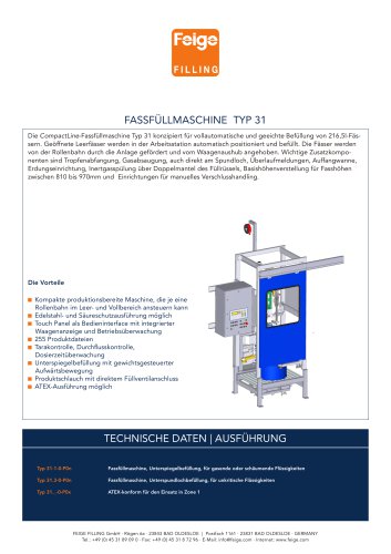 FASSFÜLLMASCHINE TYP 31