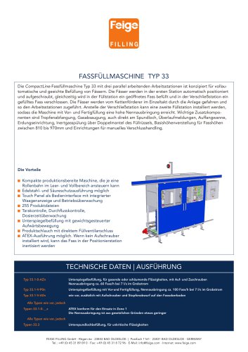 FASSFÜLLMASCHINE TYP 33