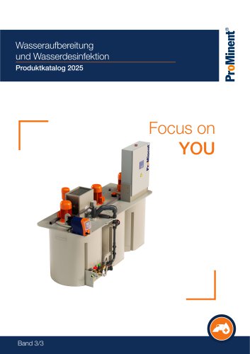 ProMinent Produktkatalog 2025 - Band 3: Wasseraufbereitung und Wasserdesinfektion