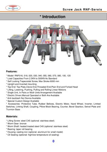 Screw Jacks RNF-Series