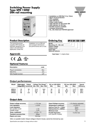 Power Supplies SPD121201FP