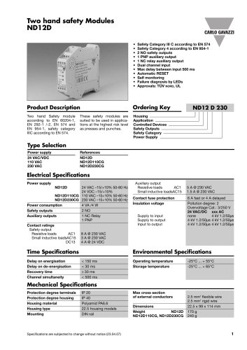 Safety Modules ND12D