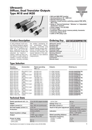 Ultrasonic UA18CLD05NPM1TR