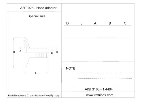 Art. 028 - Tri-Clamp hose rubber - SPECIAL