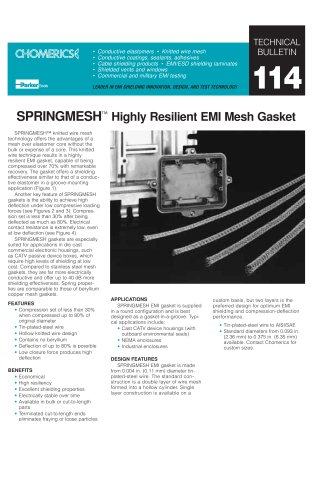 SPRINGMESH™ Highly Resilient EMI Mesh Gasket