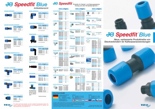 Speedfit-Blue - Neue, verbesserte Produktreihe von Steckverbindern fur Kaltwasseranwendungen