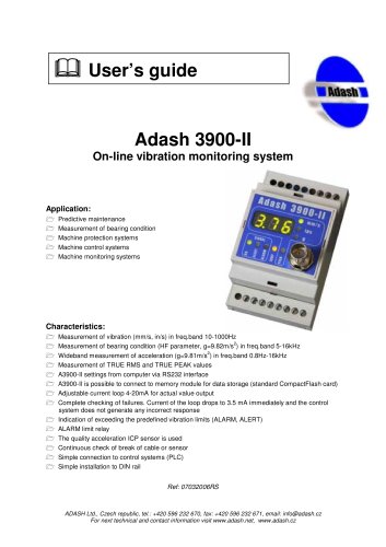 A3900 - Online condition monitoring system