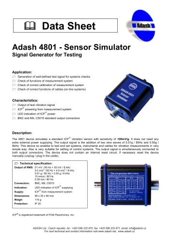 A4801 - Sensor Simulator