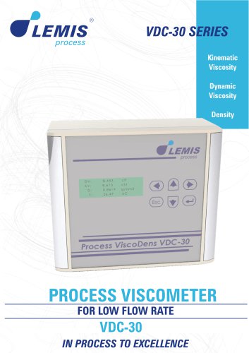 Low Flow Rate Density & Viscosity Meter VDC-30 SERIES