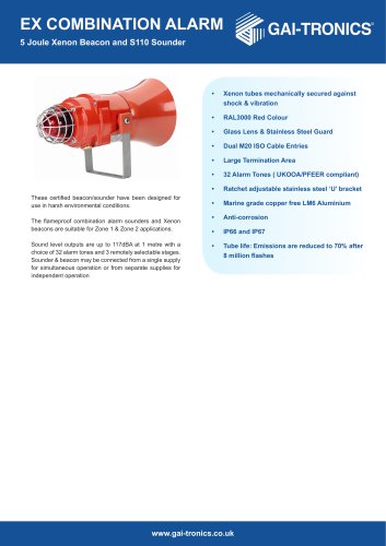 5 Joule Xenon Beacon and S110 Sounder