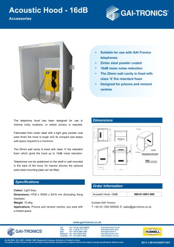 Acoustic Hood - 16dB