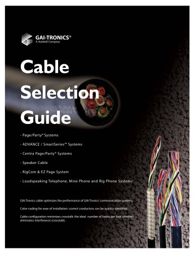 Cable Selection Guide