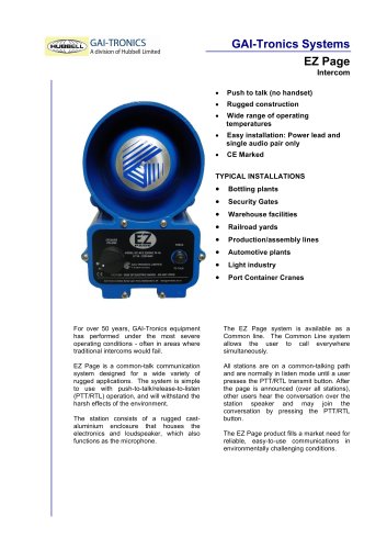 EZ Page  Intercom system