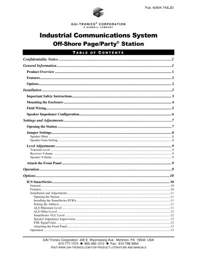 Industrial Communications System