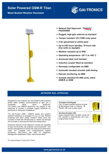 Titan GSM-R Solar Powered