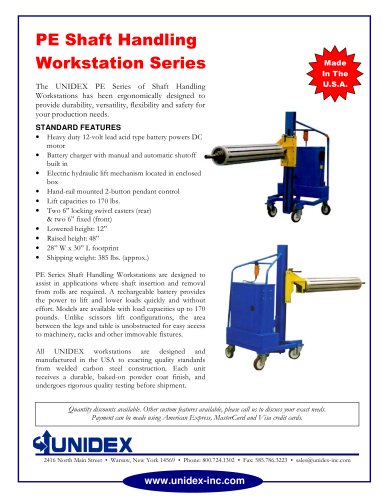 PE Shaft Handling Workstation Series