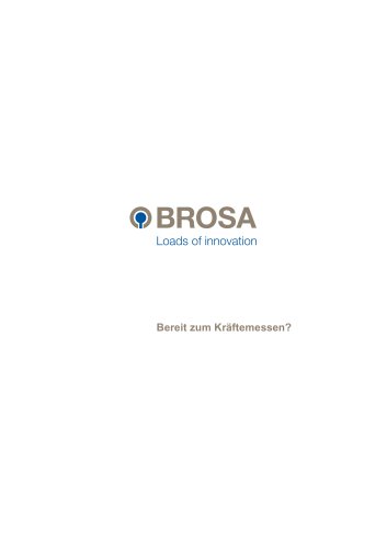 BROSA Produktbroschüre