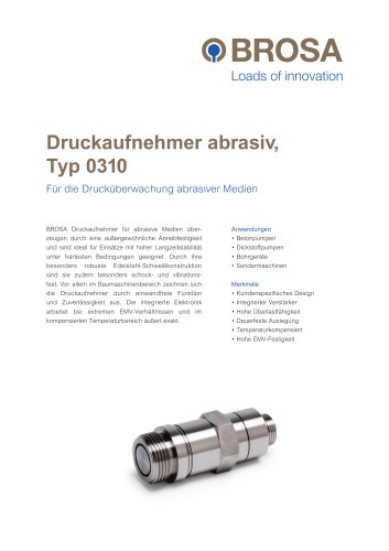 Druckaufnehmer abrasiv Typ 0310