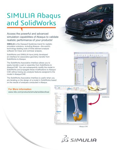 SIMULIA Abaqus and SolidWorks