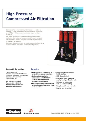 High Pressure Compressed Air Filtration