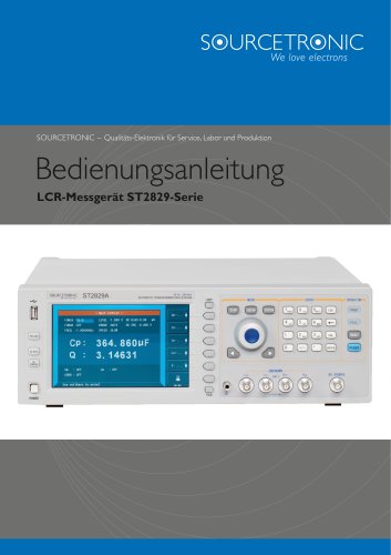 Bedienungsanleitung ST2829 LCR Meter Serie