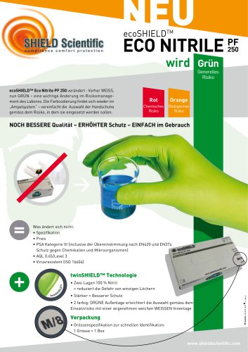 NEU ecoSHIELD ECO NITRILE PF 250 GREEN