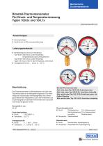 Für Druck- und Temperaturmessung Typen 100.0x und 100.1x