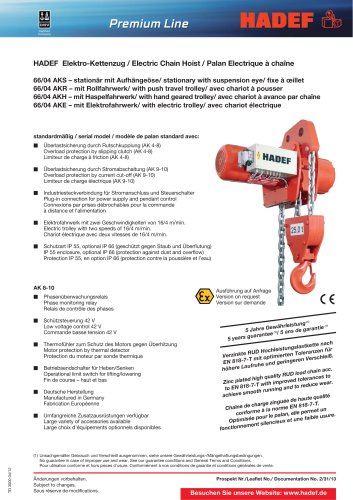 66/04 AK  Electric Chain Hoist