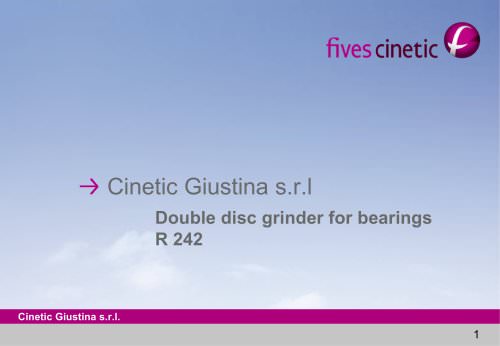 Double Disc Grinders > Giustina R242