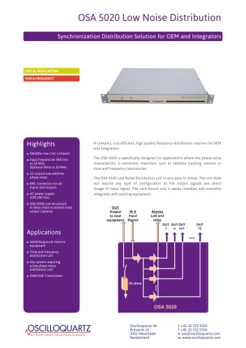 OSA 5020 Low Noise Distribution