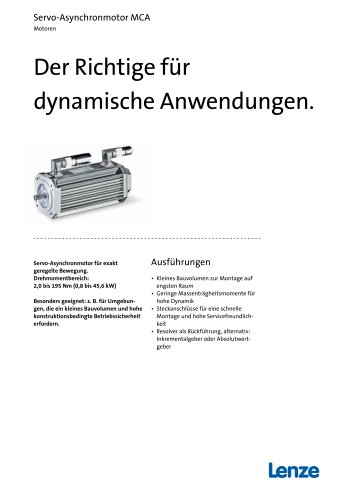 Servo-Asynchronmotor MCA