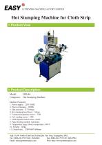 Hot Stamping Machine Hot Stamping Machine for Cloth Strip