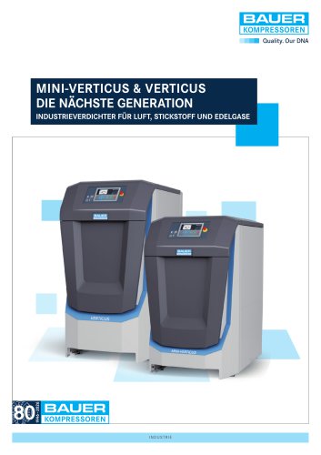 MINI-VERTICUS & VERTICUS DIE N&Auml;CHSTE GENERATION INDUSTRIEVERDICHTER F&Uuml;R LUFT, STICKSTOFF UND EDELGASE