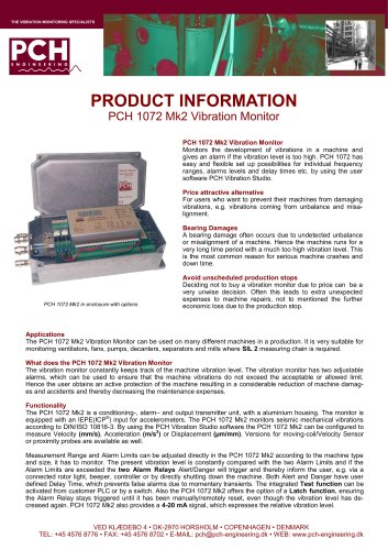 PCH 1072 Mk2 Vibration Monitor 
