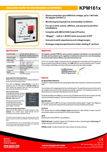 INSULATION GUARD FOR NON-GROUNDED AC NETWORKS KPM161x