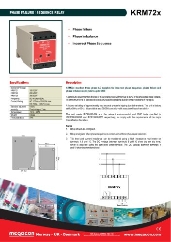  PHASE FAILURE / SEQUENCE RELAY