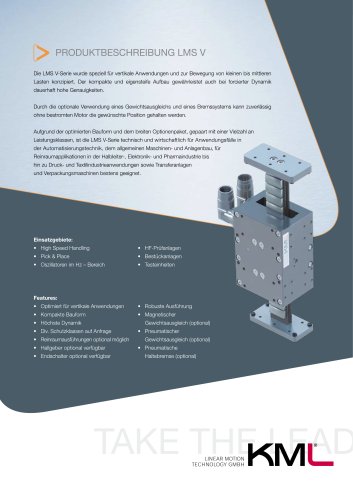 Standard Linearmotorsysteme Serie LMS V