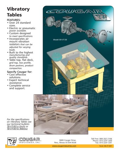 Vibratory Tables