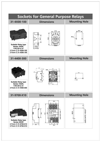 Sockets for General Purpose Relays