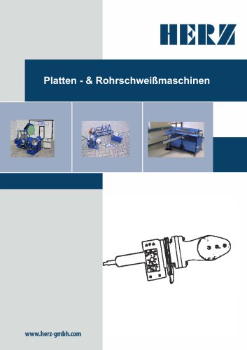 Platten - & Rohrschweißmaschinen