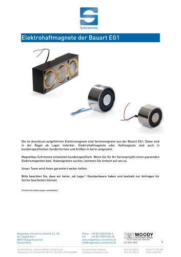 Elektrohaftmagnete, Haftmagnete