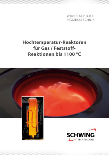 Hochtemperatur-Reaktoren für Gas / Feststoff-Reaktionen bis 1100 °C