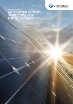 VINSPEC SOLAR - Optical Quality Inspection in Photovoltaics