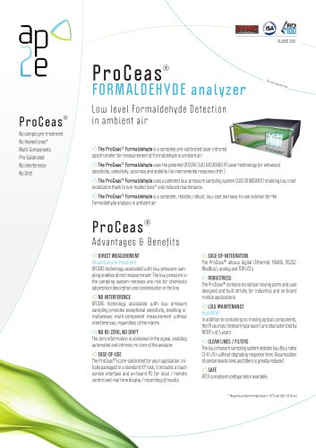 ProCeas® FORMALDEHYDE analyzer