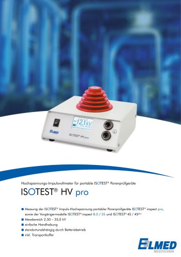 Datenblatt ISOTEST HV pro